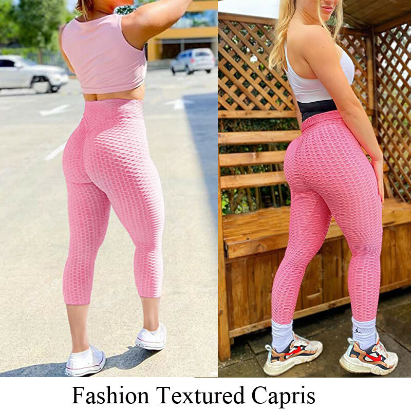 Womens High Waist Tic Toc Leggings Anti 
